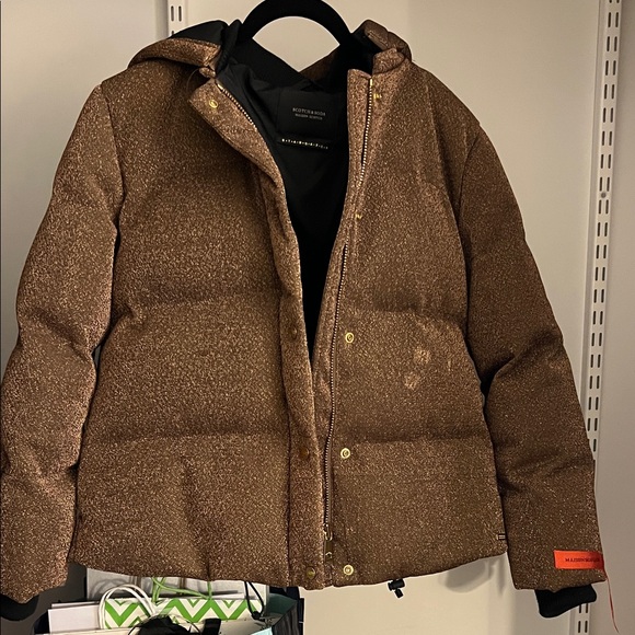 Scotch & Soda Brown Puffer Jacket